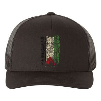 Vintage Palestine Flag Retro Palestinian Flag Palestinian Yupoong Adult 5-Panel Trucker Hat