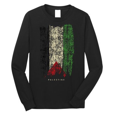 Vintage Palestine Flag Retro Palestinian Flag Palestinian Long Sleeve Shirt