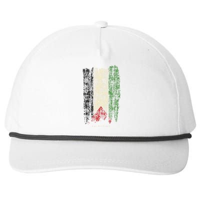 Vintage Palestine Flag Retro Palestinian Flag Palestinian Snapback Five-Panel Rope Hat