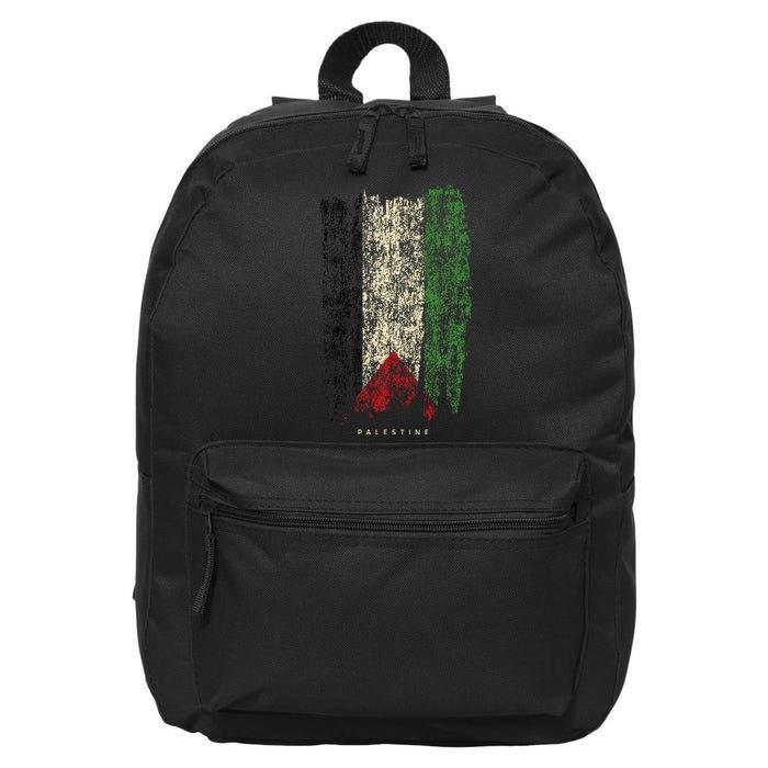 Vintage Palestine Flag Retro Palestinian Flag Palestinian 16 in Basic Backpack