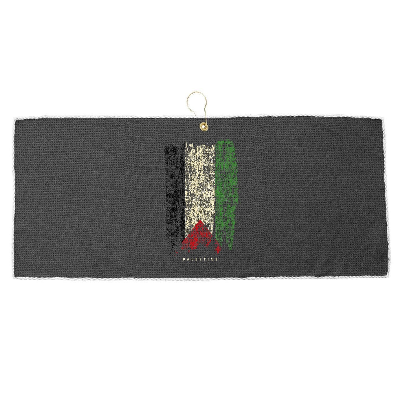 Vintage Palestine Flag Retro Palestinian Flag Palestinian Large Microfiber Waffle Golf Towel