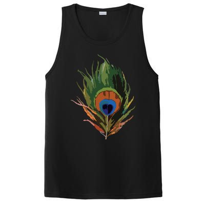 Vintage Peacock Feather Print PosiCharge Competitor Tank