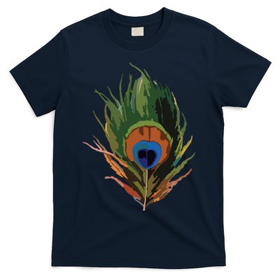 Vintage Peacock Feather Print T-Shirt