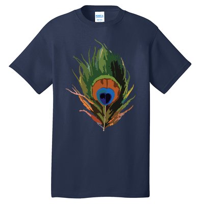 Vintage Peacock Feather Print Tall T-Shirt