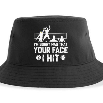 Volleyball Player Funny Beach Volleyball Sustainable Bucket Hat