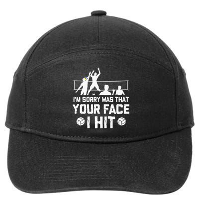 Volleyball Player Funny Beach Volleyball 7-Panel Snapback Hat