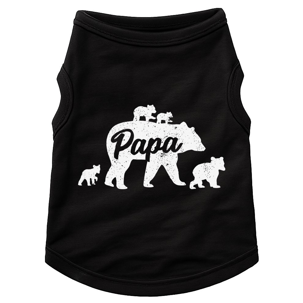 Vintage Papa Father Bear With 4 Cub Mothers Day Doggie Tank