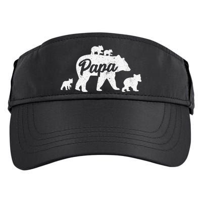 Vintage Papa Father Bear With 4 Cub Mothers Day Adult Drive Performance Visor