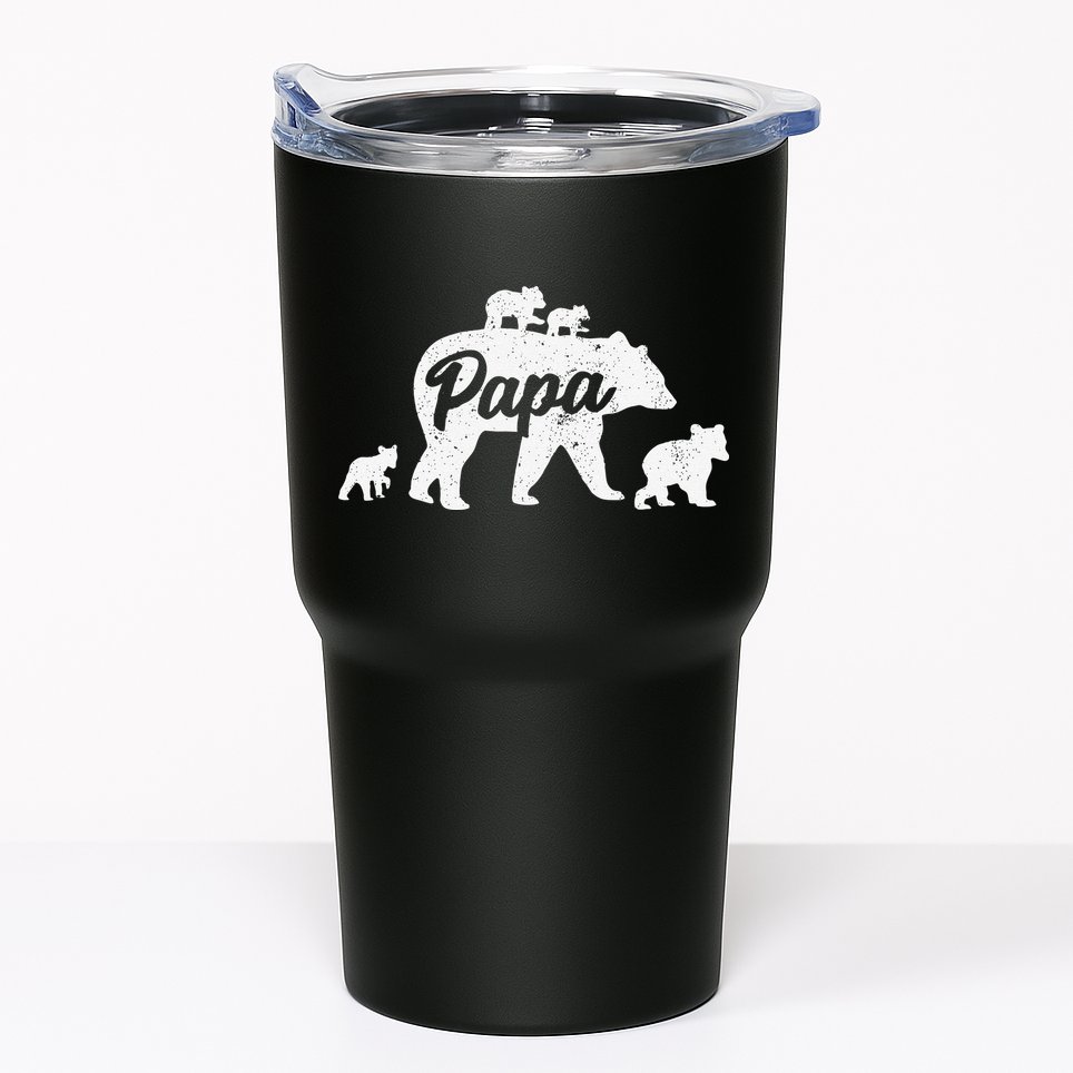 Vintage Papa Father Bear With 4 Cub Mothers Day Tumbler