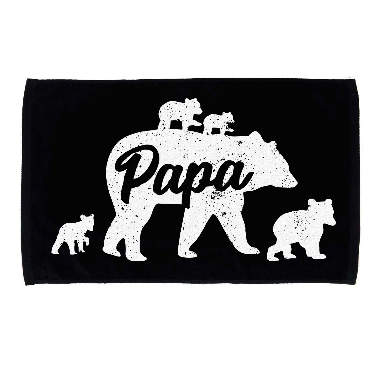 Vintage Papa Father Bear With 4 Cub Mothers Day Microfiber Hand Towel