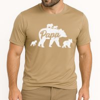 Vintage Papa Father Bear With 4 Cub Mothers Day Cooling Performance Crew T-Shirt