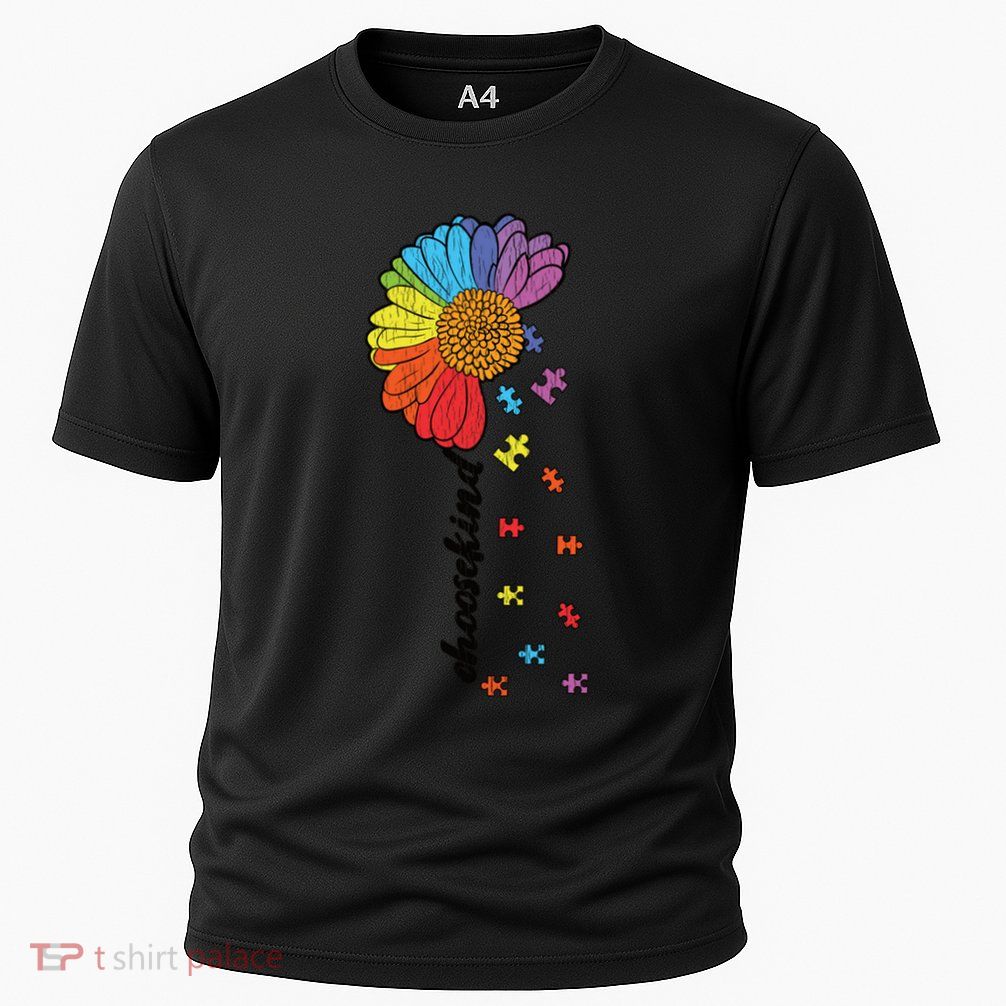 Vintage Puzzle Flower Choose Kind Autism Awareness Kindness Gift Performance Shirt