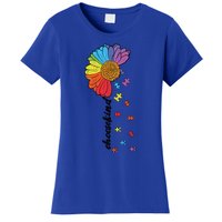 Vintage Puzzle Flower Choose Kind Autism Awareness Kindness Gift Women's T-Shirt