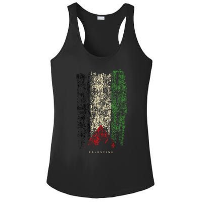 Vintage Palestine Flag Retro Palestinian Flag Palestinian Ladies PosiCharge Competitor Racerback Tank