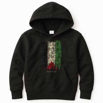 Vintage Palestine Flag Retro Palestinian Flag Palestinian Kids Hoodie