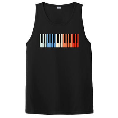 Vintage Piano Funny Pianist Music Keyboard Musician Outfit PosiCharge Competitor Tank