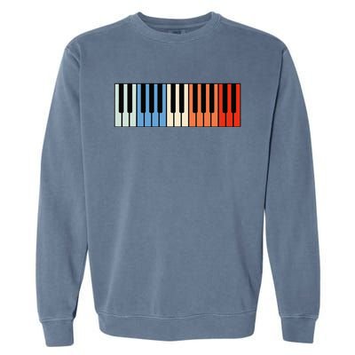 Vintage Piano Funny Pianist Music Keyboard Musician Outfit Garment-Dyed Sweatshirt