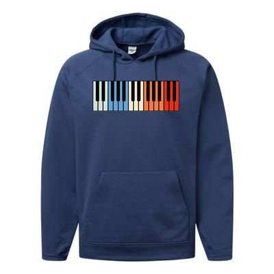 Vintage Piano Funny Pianist Music Keyboard Musician Outfit Performance Fleece Hoodie