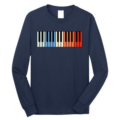 Vintage Piano Funny Pianist Music Keyboard Musician Outfit Long Sleeve Shirt