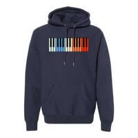 Vintage Piano Funny Pianist Music Keyboard Musician Outfit Premium Hoodie