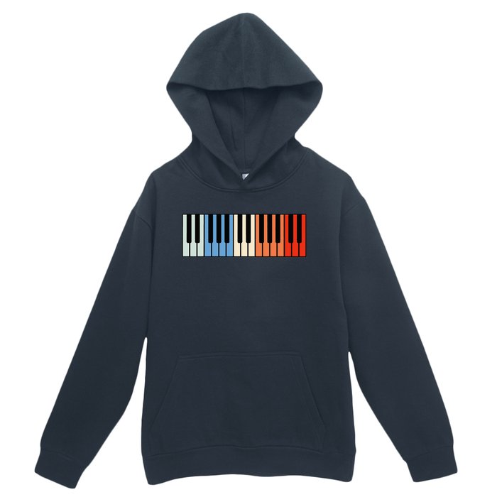 Vintage Piano Funny Pianist Music Keyboard Musician Outfit Urban Pullover Hoodie