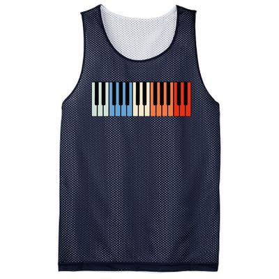 Vintage Piano Funny Pianist Music Keyboard Musician Outfit Mesh Reversible Basketball Jersey Tank