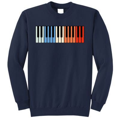 Vintage Piano Funny Pianist Music Keyboard Musician Outfit Tall Sweatshirt