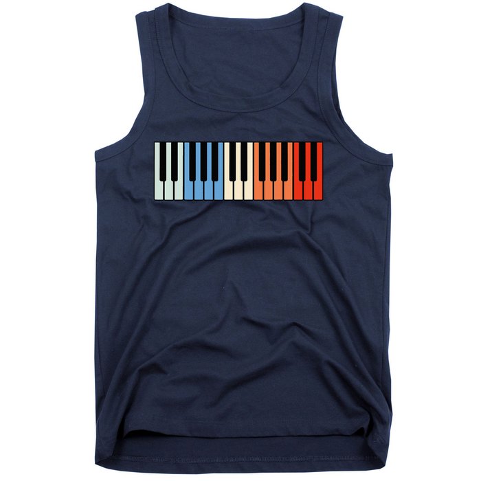 Vintage Piano Funny Pianist Music Keyboard Musician Outfit Tank Top