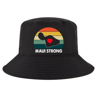 Vintage Pray For Maui Hawaii Strong Heart Gift Maui Fires Cool Comfort Performance Bucket Hat