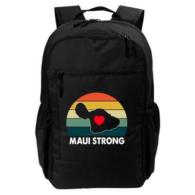 Vintage Pray For Maui Hawaii Strong Heart Gift Maui Fires Backpack