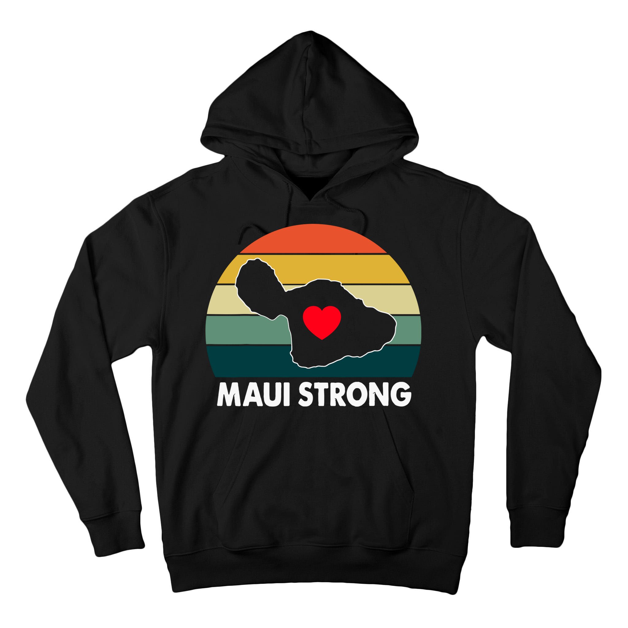 Vintage Pray For Maui Hawaii Strong Heart Gift Maui Fires Tall Hoodie