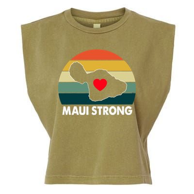 Vintage Pray For Maui Hawaii Strong Heart Gift Maui Fires Garment-Dyed Women's Muscle Tee