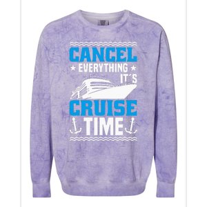 Vacation Party & Family Cruising Crew Cruise Ship Colorblast Crewneck Sweatshirt