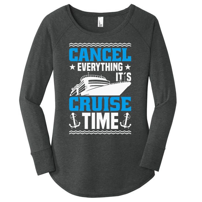 Vacation Party & Family Cruising Crew Cruise Ship Women's Perfect Tri Tunic Long Sleeve Shirt