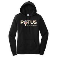 Vintage Potus Female Symbol Yes She Kam Harris For President Women's Pullover Hoodie