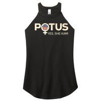 Vintage Potus Female Symbol Yes She Kam Harris For President Women's Perfect Tri Rocker Tank