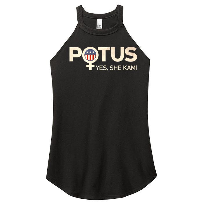 Vintage Potus Female Symbol Yes She Kam Harris For President Women's Perfect Tri Rocker Tank