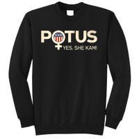 Vintage Potus Female Symbol Yes She Kam Harris For President Tall Sweatshirt