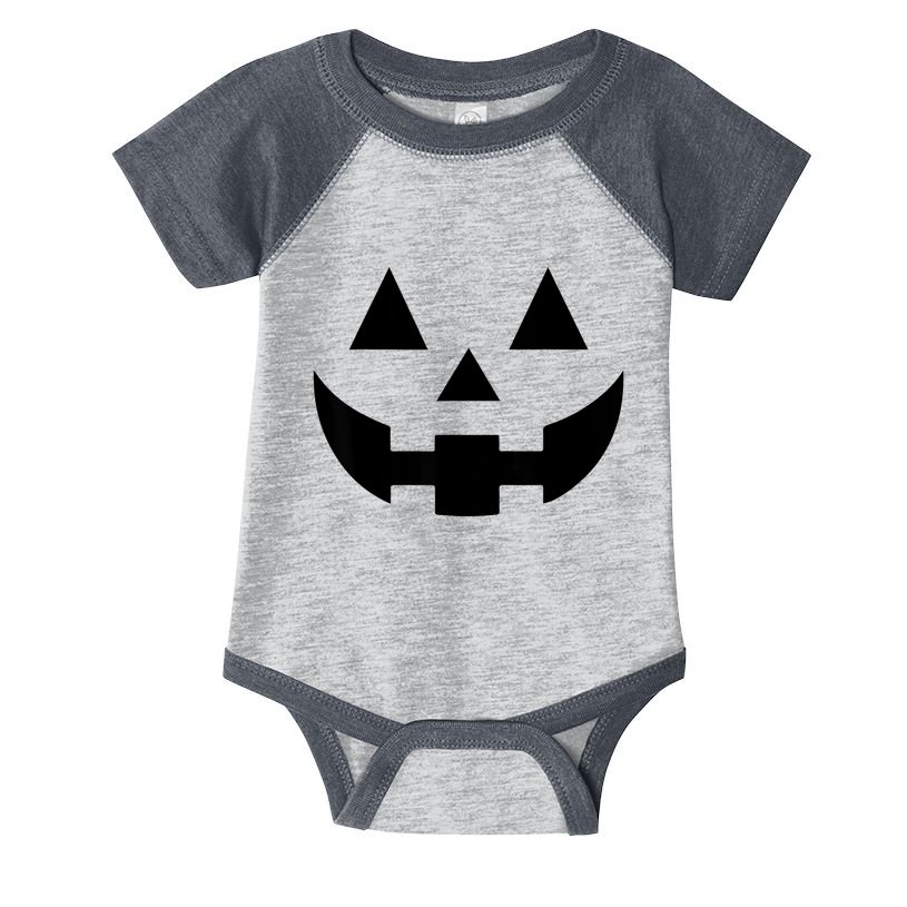 Vintage Pumpkin Face Jackolantern Jack O Lantern Halloween Infant Baby Jersey Bodysuit