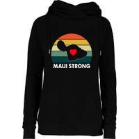 Vintage Pray For Maui Hawaii Strong Heart Gift Womens Funnel Neck Pullover Hood