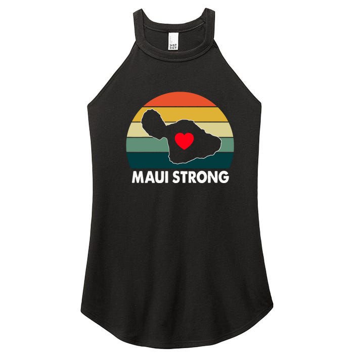 Vintage Pray For Maui Hawaii Strong Heart Gift Women's Perfect Tri Rocker Tank