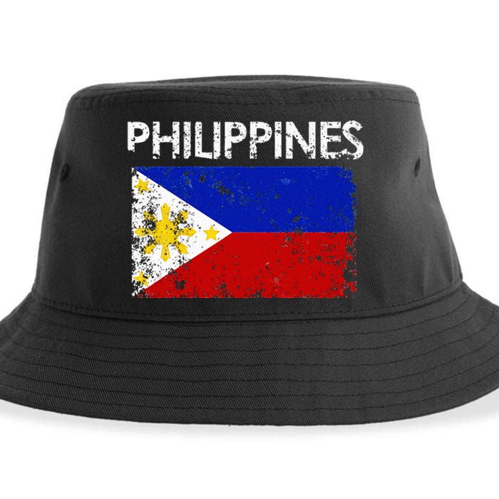 Vintage Philippines Filipino Flag Pride Gift Sustainable Bucket Hat