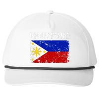 Vintage Philippines Filipino Flag Pride Gift Snapback Five-Panel Rope Hat