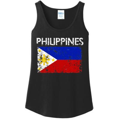 Vintage Philippines Filipino Flag Pride Gift Ladies Essential Tank