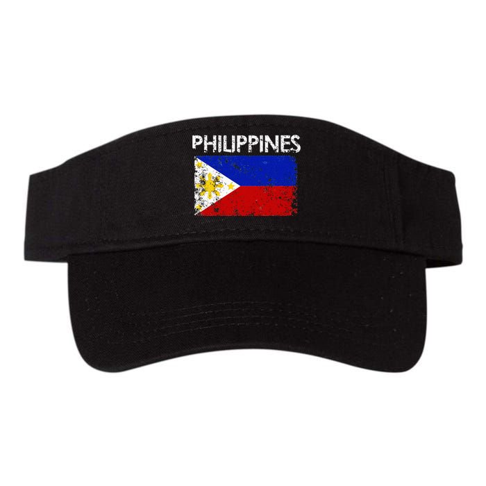 Vintage Philippines Filipino Flag Pride Gift Valucap Bio-Washed Visor