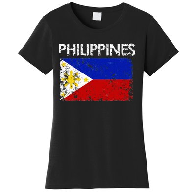 Vintage Philippines Filipino Flag Pride Gift Women's T-Shirt