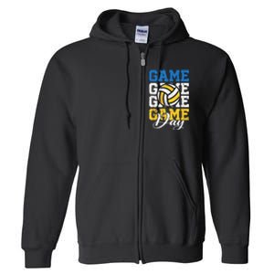 volleyball player funny Game Day Vibes Team Sport Full Zip Hoodie