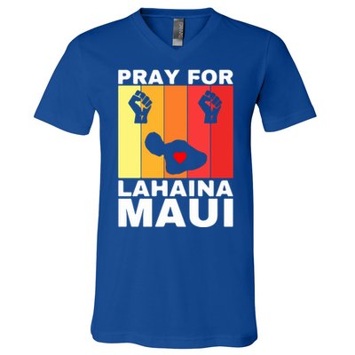 Vintage Pray For Lahaina Maui Gift V-Neck T-Shirt