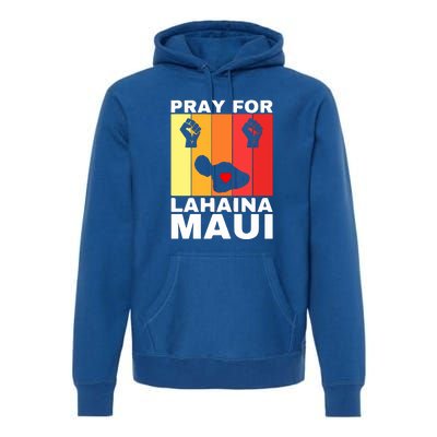 Vintage Pray For Lahaina Maui Gift Premium Hoodie