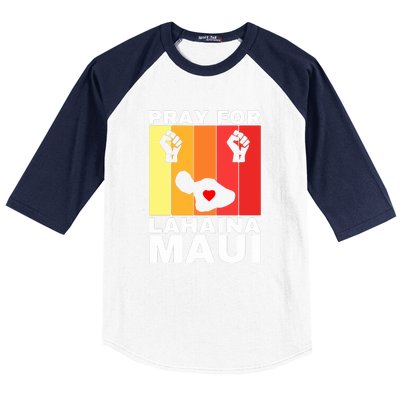 Vintage Pray For Lahaina Maui Gift Baseball Sleeve Shirt